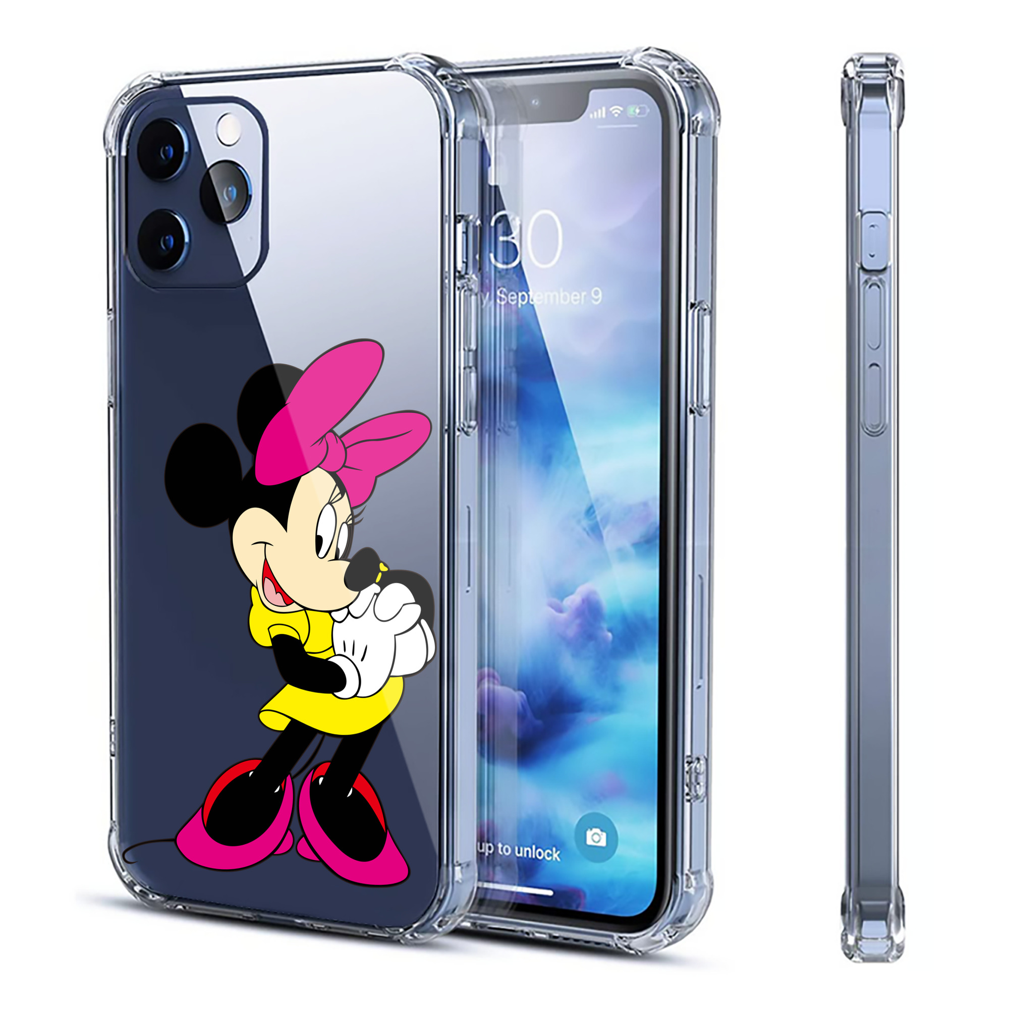 （画像用） ミッキーマウス Mickey Mouse 【iPhone 12シリーズ対応】透明スマホケース（クリアソフトケース）